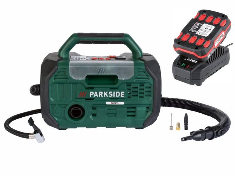 Parkside Akku-Handkompressor Akku Kompressor / Luftpumpe 20 Volt PKA 20-Li +Akku 2.0 Ah + Ladegerät von Parkside