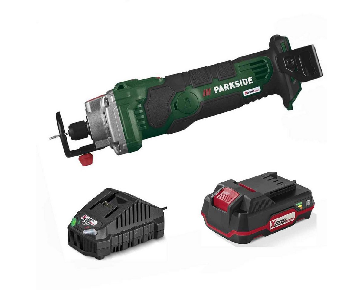 Parkside Akku-Pendelhubstichsäge PARKSIDE 20V Rotationsschneider PRSA 20-Li + Akku 2.0 Ah / Ladegerät von Parkside