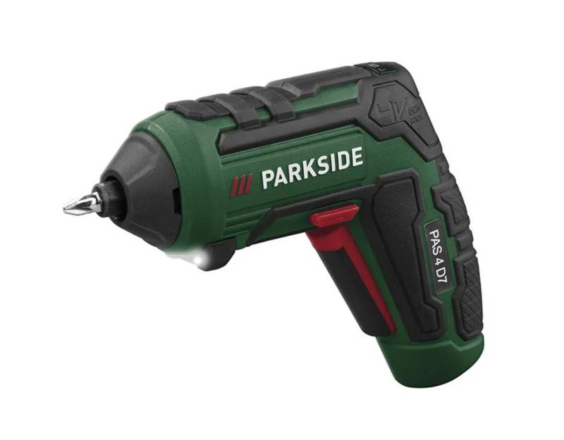 Parkside Akku-Schrauber PARKSIDE® 4 V Akkuschrauber-Set PAS 4 D7 mit 4 BBQ-Aufsätzen max 10Nm von Parkside
