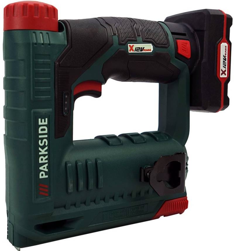 Parkside Akku-Tacker 12V Akku Tacker PAT 12 (inkl. 4Ah Akku), 12 in V von Parkside