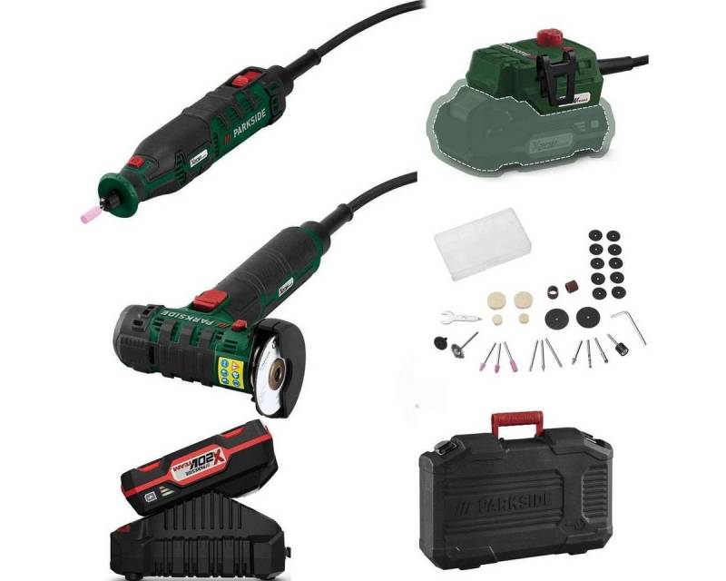 Parkside Akku-Trennschleifer 20 V Akku-Modellbau-Set PMBSA 20-Li im Koffer mit Akku und Ladegerät von Parkside