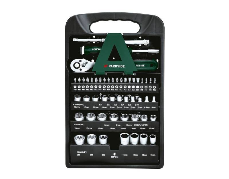 Parkside Bit- und Steckschlüsselset Parkside Steckschlüsselsatz Ratschenkasten Nusssätze 61tlg. PSSS 61 Parkside Bit- und Steckschlüsselset Parkside Steckschlüsselsatz Ratschenkasten Nusssätze 61tlg. PSSS 61 von Parkside