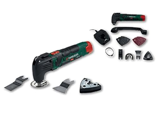 Parkside 12V Akku-Mehrzweck-Rotationswerkzeug, sehr vielseitige Oszillationstechnologie, blanke Einheit, zum Sägen, Schneiden, Schaben und Schleifen, Schwarz/Grün/Rot/Silber Parkside 12V Akku-Mehrzweck-Rotationswerkzeug, sehr vielseitige Oszillationstechnologie, blanke Einheit, zum Sägen, Schneiden, Schaben und Schleifen, Schwarz/Grün/Rot/Silber von Parkside