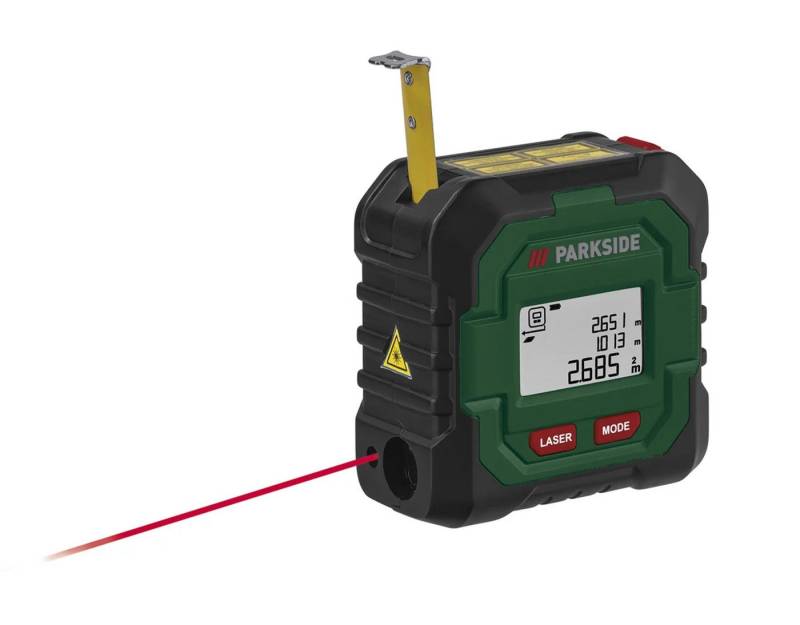 Parkside Lasermessgerät PARKSIDE® Akku-Laserentfernungsmesser PLMB 4 C2 Lasermesser Lasergerät von Parkside