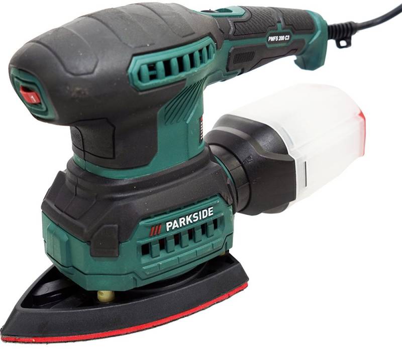 Parkside Multischleifer 3in1 Multifunktionsschleifer PMFS 200 im Transporkoffer, max. 12000 U/min, Schleifplatten tauschbar – für jede Anwendung das richtige Werkzeug von Parkside