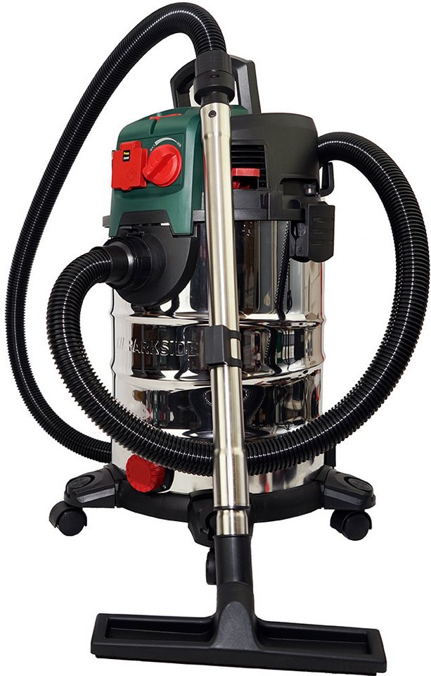 Parkside Nass-Trockenschleifer Nass-/ Trockensauger PWD 30 Staubsauger, Weitreichender Arbeitsradius von bis zu 9 m durch langes 6-m-Netzkabel von Parkside