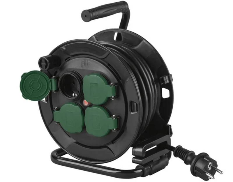 Parkside PARKSIDE® Kabeltrommel »PSCR10MR1« 4 Steckdosen 10 m 3500 Watt Stahlro Kabeltrommel von Parkside