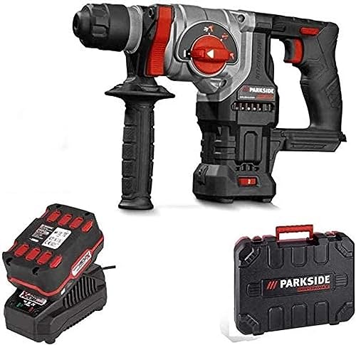 Parkside PERFORMANCE Brushless Motor Akku Kombihammer 20 Volt PKHAP 20-Li mit Akku 4,0 Ah, Ladegerät und Koffer von Parkside