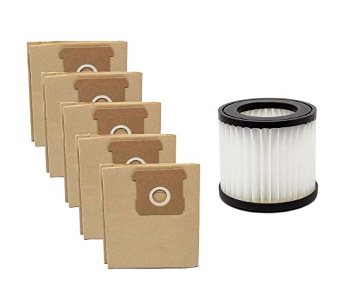 Parkside Staubsaugerbeutel + Faltenfilter Set (bestehend aus 5 Staubbeutel und 1 Faltenfilter), für Parkside Nass-/Trockensauger PNTS 20-Li A1 - LIDL IAN 310656 von Routledge