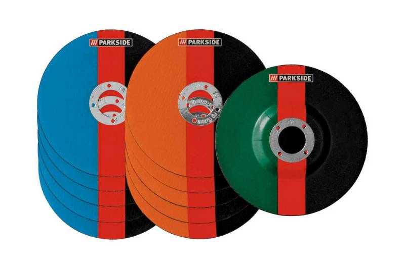 Parkside Trennscheibe ParksideTrenn- Schruppscheiben Set 11-tlg Ø125 mm Winkelschleifer, Ø 125 mm, (Set, 11-tlg., 11-teiliges Scheiben-Set), Kunstharzgebunden, für viele Baumaterialien von Parkside
