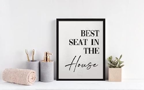A4 Kunstdruck mit Zitat "Best Seat In The House" – Badezimmer-Zitat – Witziger Druck – Witziger Druck von Parksmoonprints