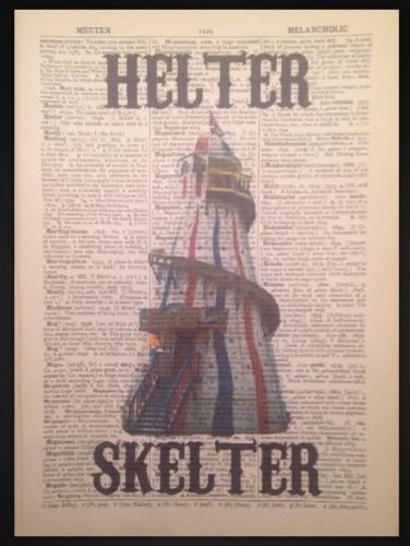 Vintage Helter Skelter Print Dictionary Page Wall Art Picture Fairground Circus by Parksmoonprints von Parksmoonprints
