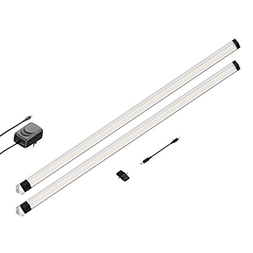 parlat LED Unterbau-Leuchte SIRIS, Eckmontage, flach, je 90cm, je 963lm, warm-weiß 2er Set von parlat