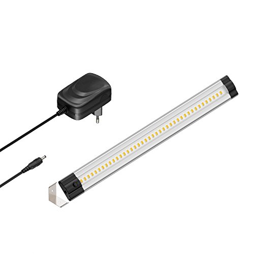 parlat LED Unterbau-Leuchte SIRIS mit Netzteil, Eckmontage, flach, 30cm, 370lm, weiß von parlat
