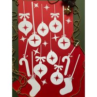 Weihnachtskugel Wiederverwendbare Fensteraufkleber, Weihnachtsfensteraufkleber, Christbaumkugeln, Fensteraufkleber von ParliShop