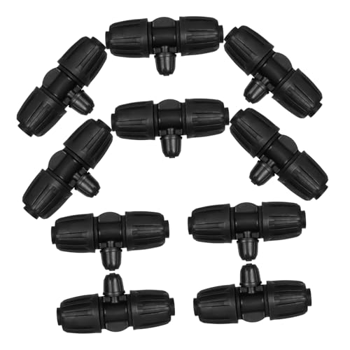 Parliky 10 Stück Teiliges Bewässerungsanschlüsse mit Barbed Tee Steckverbindern Tropfschlauch Adapter Auslaufsichere Verriegelbare Steckverbinder für Garten und Parliky 10 Stück Teiliges Bewässerungsanschlüsse mit Barbed Tee Steckverbindern Tropfschlauch Adapter Auslaufsichere Verriegelbare Steckverbinder für Garten und von Parliky