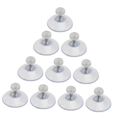 Parliky 10 Stück Teiliges Transparente Saugnäpfe mit Rändelmutter Starker Manueller Schraub sauger für Glasflächen Geeignet für Spiegel Aquarien Einfache Montage Langlebig Vielseitig von Parliky