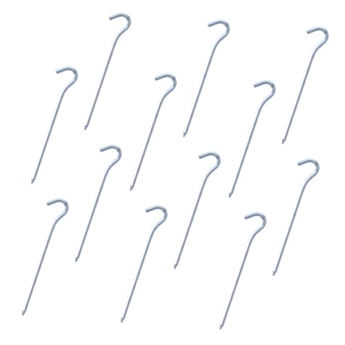 Parliky 12 Stück Teiliges Camping Zeltheringe aus Langlebigem Aluminium Sechseckige Fragezeichen Form Rostfreie Bodenanker für Outdoor Zelt und Pavillon Kompakt und Wiederverwendbar von Parliky