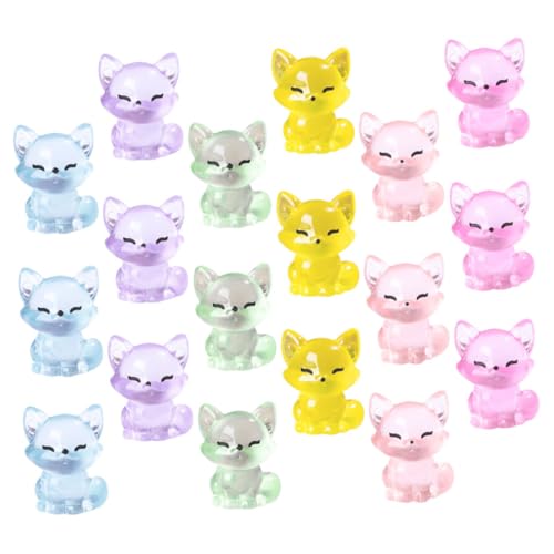 Parliky 18 Stück Leuchtende Miniatur Fuchs Figuren Resin Bonsai Nachtlicht Tragbar für DIY Mikro landschaften Garten Wohnraumdekorationen Parliky 18 Stück Leuchtende Miniatur Fuchs Figuren Resin Bonsai Nachtlicht Tragbar für DIY Mikro landschaften Garten Wohnraumdekorationen von Parliky