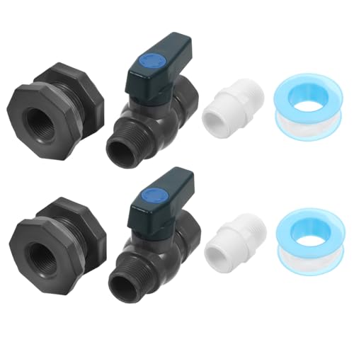 Parliky 2 Sätze Regentonnen Wasserhahn PVC Wasserhahn Adapter mit Diverter Ventil und Gewindedichtband Einfache Installation Vielseitig für Gartenbewässerung Autowäsche und Wassersammlung Parliky 2 Sätze Regentonnen Wasserhahn PVC Wasserhahn Adapter mit Diverter Ventil und Gewindedichtband Einfache Installation Vielseitig für Gartenbewässerung Autowäsche und Wassersammlung von Parliky