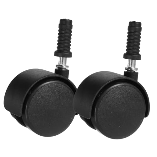 Parliky 2 Stück Bürostuhlrollen mit Doppelrädern aus Robustem Abs und Eisen Leise Lenkrollen für Bürostühle und Möbel Einfache Installation Passend für Stangen Schwarz Parliky 2 Stück Bürostuhlrollen mit Doppelrädern aus Robustem Abs und Eisen Leise Lenkrollen für Bürostühle und Möbel Einfache Installation Passend für Stangen Schwarz von Parliky