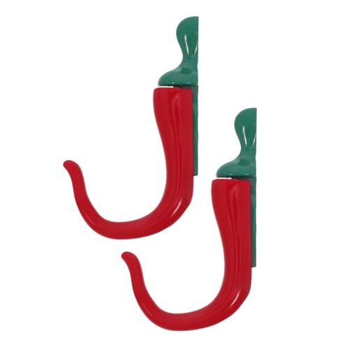 Parliky 2 Stück Chili-pfeffer Metall-wandhaken aus Robustem Zinklegierung Dekorative Küchen Badezimmerhaken Vielseitiger Wandorganizer für Schlüssel Hüte Leichte Taschen Einfache Montage von Parliky