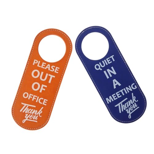 Parliky 2 Stück Doppelseitiges Türschild PU Quiet in Meeting und Please Out Of Office für Büro- Konferenzraum Hoteltüren Langlebig Stilvolles Design von Parliky
