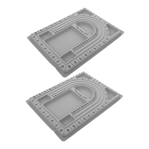 Parliky 2 Stück Teiliges Schmuck Design Board mit Maßskala Perlen Design Tablett für Halsketten und Armbänder rutschfeste DIY Bead Making Zubehör für Schmuckherstellung und von Parliky