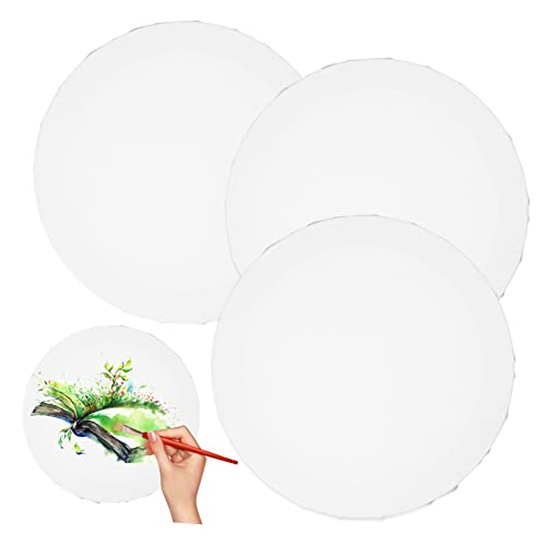 Parliky 3 Stück Runde Leinwandmalplatten Baumwolle Leinen Robuste Malunterlage für Acryl und Ölfarben Vielseitige DIY Malrahmen für Künstler und Anfänger Parliky 3 Stück Runde Leinwandmalplatten Baumwolle Leinen Robuste Malunterlage für Acryl und Ölfarben Vielseitige DIY Malrahmen für Künstler und Anfänger von Parliky
