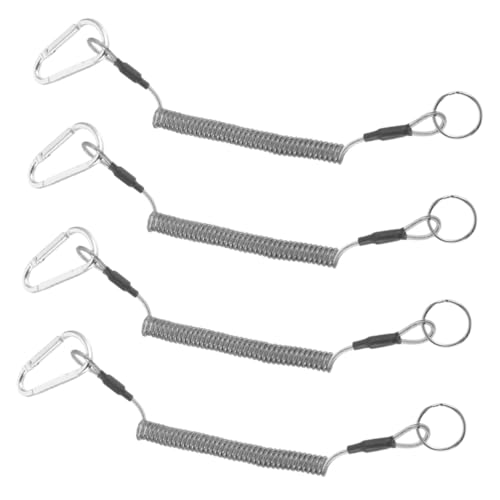 Parliky 4 Stück Teiliges Elastische Sicherheitsleine mit Stahlseil und Karabiner Hochdehnbar Schützende Spiral lanyards für Outdoor angeln Wandern Camping Robust und Vielseitig Einsetzbar Parliky 4 Stück Teiliges Elastische Sicherheitsleine mit Stahlseil und Karabiner Hochdehnbar Schützende Spiral lanyards für Outdoor angeln Wandern Camping Robust und Vielseitig Einsetzbar von Parliky