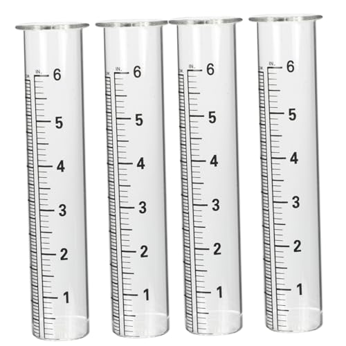Parliky 4 Stück Teiliges Glas Regenmessröhrchen Transparentes Messglas mit Klaren Skalen Präzises Regenwassermessgerät für Garten Landwirtschaft Meteorologie und Klimaforschung Einfache Parliky 4 Stück Teiliges Glas Regenmessröhrchen Transparentes Messglas mit Klaren Skalen Präzises Regenwassermessgerät für Garten Landwirtschaft Meteorologie und Klimaforschung Einfache von Parliky