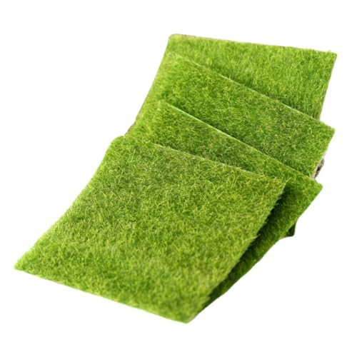 Parliky 4 Stück Teiliges Realistisches Grasmatten-DIY für Sandtisch Einfache Installation Wetterfest Dekorativ für Innen Außenbereich Wie Garten Balkon Ausstellungen von Parliky