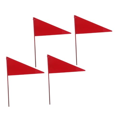 Parliky 4 Stück Triangular Iron Gartenflaggen Robuste Markierungsfahnen für Rasenbewässerung Hohe Sichtbarkeit und Einfache Bodenmontage für Garten und Bewässerungssysteme von Parliky