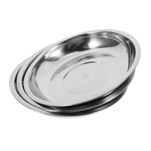 Parliky 4stücke Flache Edelstahlnäpfe Für Katzen Und Kleine Hunde Schalen Für Futter Und Wasser Whisker Fatigue Entlastung Hygienisch Und Leicht Zu Reinigen Elegantes Design von Parliky