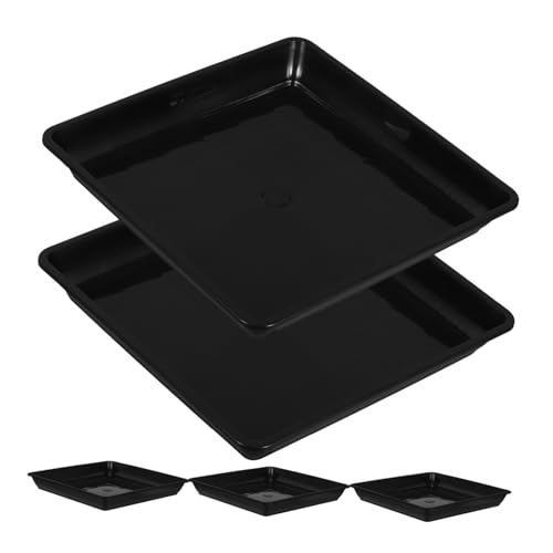 Parliky 5 Stück Quadratische Blumentopf-untersetzer aus Robustem PP Praktische Pflanzenschale Wasserfest und Wiederverwendbar Schützt Oberflächen vor Wasser und Erde für Bonsai und von Parliky