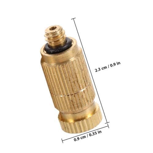 Parliky 5 Stück Teiliges Messing Nebeldüsen Hochdruck Sprühdüsen für Outdoor Kühlung Antitropfendes Design Einfache Installation für Garten Zuchtbetriebe und Staubbefeuchtung Parliky 5 Stück Teiliges Messing Nebeldüsen Hochdruck Sprühdüsen für Outdoor Kühlung Antitropfendes Design Einfache Installation für Garten Zuchtbetriebe und Staubbefeuchtung von Parliky