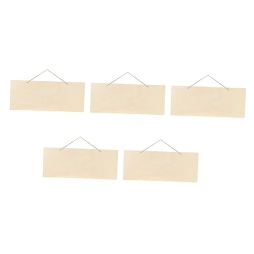 Parliky 5 Stück Teiliges Unvollendete Holzschilder mit Juteseil Robuste Holzplatte zum Basteln Beschriftbar für DIY Dekoration zu Weihnachten Geburtstag Shower und Mehr von Parliky