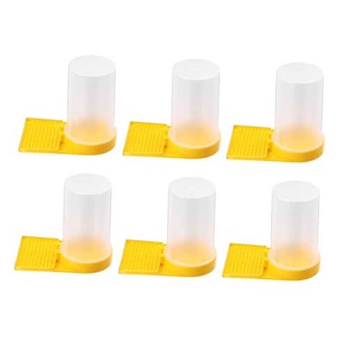 Parliky 6 Stück Bienenstock Wasserspender aus Robustem Kunststoff Stabile Wasserzufuhr mit Vergrößertem Boden Praktischer Bienenstock Eingang Futterspender für Imkerei und Bienenzucht von Parliky