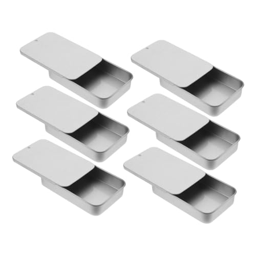 Parliky 6 Stück Kleine Metall dosen mit Schiebedeckel Kompakte Tragbare Aufbewahrungsboxen aus Korrosionsbeständigem Material für Bonbons Schmuck und Kleinteile Minimalistisches Design Parliky 6 Stück Kleine Metall dosen mit Schiebedeckel Kompakte Tragbare Aufbewahrungsboxen aus Korrosionsbeständigem Material für Bonbons Schmuck und Kleinteile Minimalistisches Design von Parliky