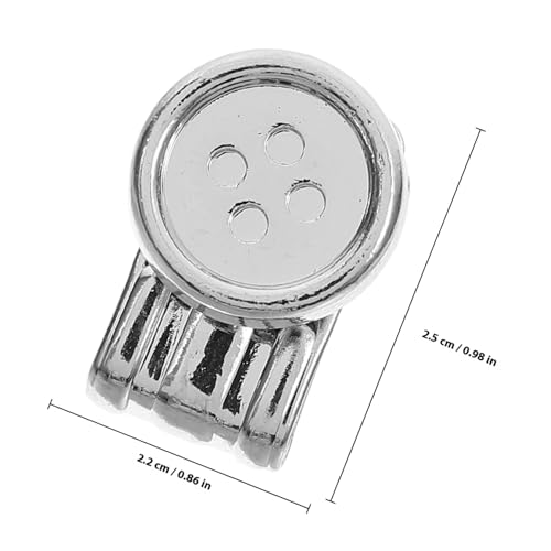 Parliky 6 Stück Teiliges Metall hosenträgerknöpfe für Herren Nahtloses Design Einfach zu Befestigen Vielseitig Einsetzbar Ersatzknöpfe für Hosenträger und Hosen Minimalistische Weiße von Parliky
