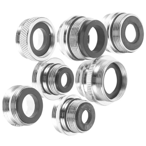 Parliky 7 Stück Teiliges Wasserhahn adapter Kupfer Vielseitige Anschlussgrößen für Küchen Gartenschlauch Männliche und Weibliche Gewinde Passend für Spültischarmaturen und Belüfter Parliky 7 Stück Teiliges Wasserhahn adapter Kupfer Vielseitige Anschlussgrößen für Küchen Gartenschlauch Männliche und Weibliche Gewinde Passend für Spültischarmaturen und Belüfter von Parliky