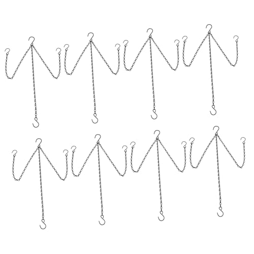 Parliky 8 Stück Teiliges Eisen Blumentopf Hängeset mit Haken Robuste Pflanzketten für Garten Vogelfutterspender Laternen und Dekorative Hängetöpfe Starke Tragkraft Einfach Parliky 8 Stück Teiliges Eisen Blumentopf Hängeset mit Haken Robuste Pflanzketten für Garten Vogelfutterspender Laternen und Dekorative Hängetöpfe Starke Tragkraft Einfach von Parliky