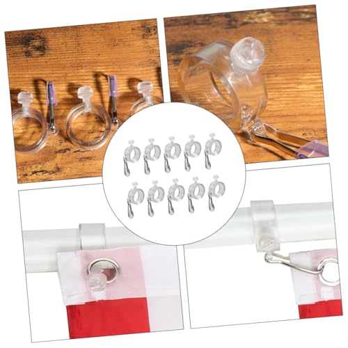 Parliky 8 Stück Teiliges Fahnenmast befestigungsset aus Langlebigem Material Praktische Flaggenhalter mit Metallclips Widerstandsfähig Formstabil Geeignet für Fahnenmasten und von Parliky