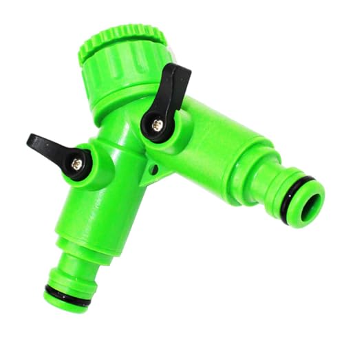 Parliky Abs Gartenschlauch Verteiler mit Absperrventil Y verbinder mit Dichtungsring Auslaufsicherer Wasserhahn Adapter für Garten Waschmaschine Einfache Wandmontage Langlebig und Dicht von Parliky