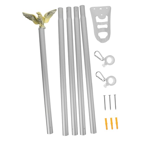 Parliky Aluminium Fahnenmast Fahnenmasten Hausfahnenmast Fahnenhalter Aluminium Fahnenmast Kit Außenfahnenmast Rasenfahnenständer Anti Wicklungs Gartenfahnenständer von Parliky