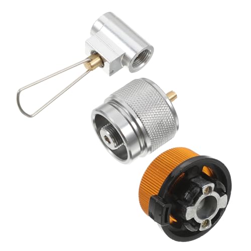 Parliky Camping Gaskocher Gas Adapter Set aus Aluminiumlegierung und Kupfer Tragbarer Ventil und Nachfülladapter für Gaskartuschen Robustes Teiliges Outdoor Übertragungs und Druckventil von Parliky