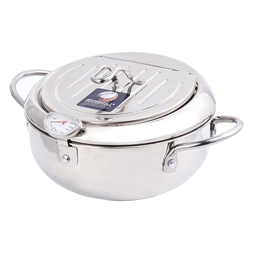 Parliky Edelstahl Mini Frittierpfanne mit Ölfilter und Thermometer Temperaturkontrolle Kompatibel mit Induktionsherd und Gasherd Tiefer Topf für Gleichmäßiges Braten Langlebiges Material Parliky Edelstahl Mini Frittierpfanne mit Ölfilter und Thermometer Temperaturkontrolle Kompatibel mit Induktionsherd und Gasherd Tiefer Topf für Gleichmäßiges Braten Langlebiges Material von Parliky