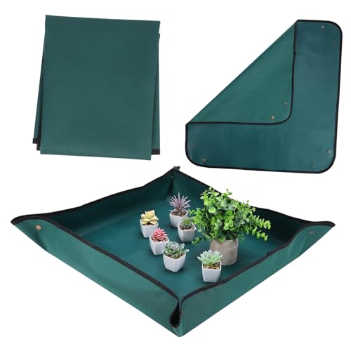 Parliky Gartenarbeitsmatte rutschfeste Umtopfmatte für Pflanzen Einfach Aufzubauende Gartenmatte Platzsparend Vielseitig Einsetzbar für Gartenarbeiten von Parliky