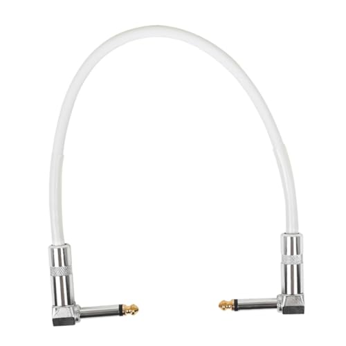 Parliky Gitarrenkabel Patchkabel für Gitarre Effektgerät Verbindungskabel Weiß PVC Kupfer Geräuscharm Kompatibel mit Verstärker Pedal Instrument von Parliky