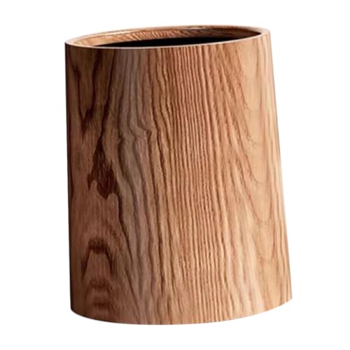 Parliky Großer Mülleimer mit Vintage Holzmaserung Robuster Leichter Abfallbehälter für Wohnzimmer Küche Bad Stilvoller Runder Papierkorb für Haushalt und Büro Parliky Großer Mülleimer mit Vintage Holzmaserung Robuster Leichter Abfallbehälter für Wohnzimmer Küche Bad Stilvoller Runder Papierkorb für Haushalt und Büro von Parliky